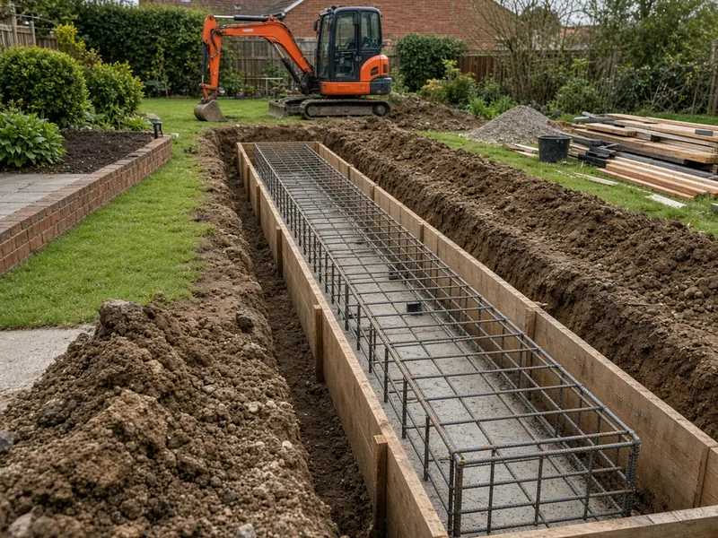 Groundworks and drainage (illustration)
